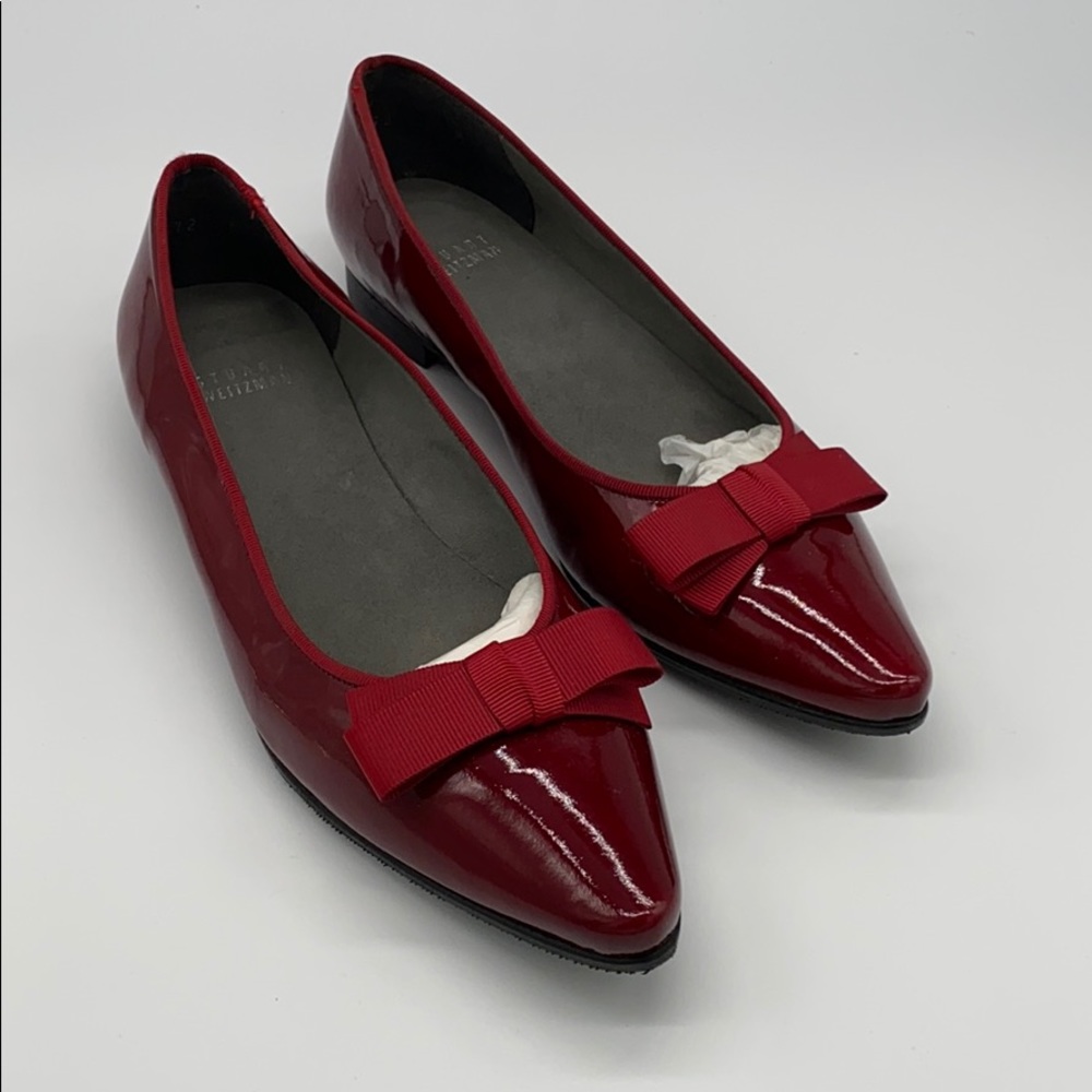 NWOT Stuart Weitzman red patent leather flats sz 8